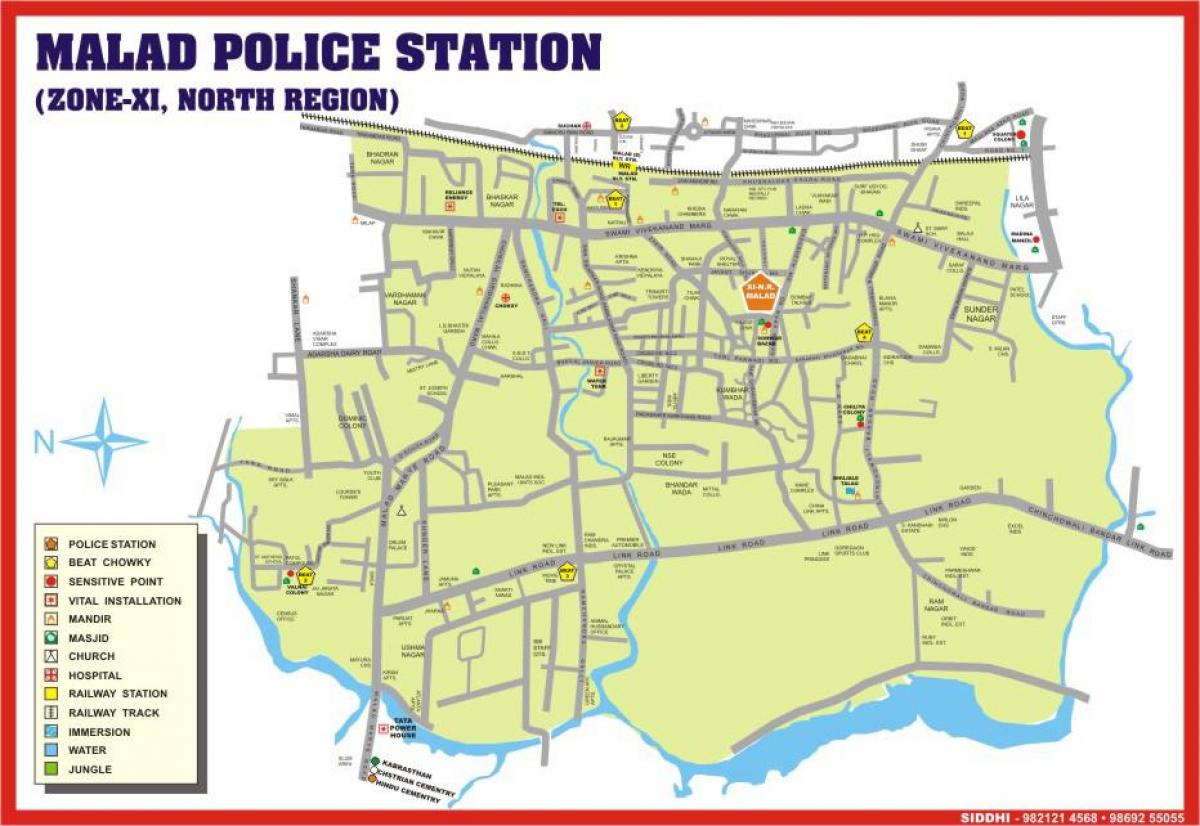 Dzielnicy miasta mumbai (bombaj) mapie