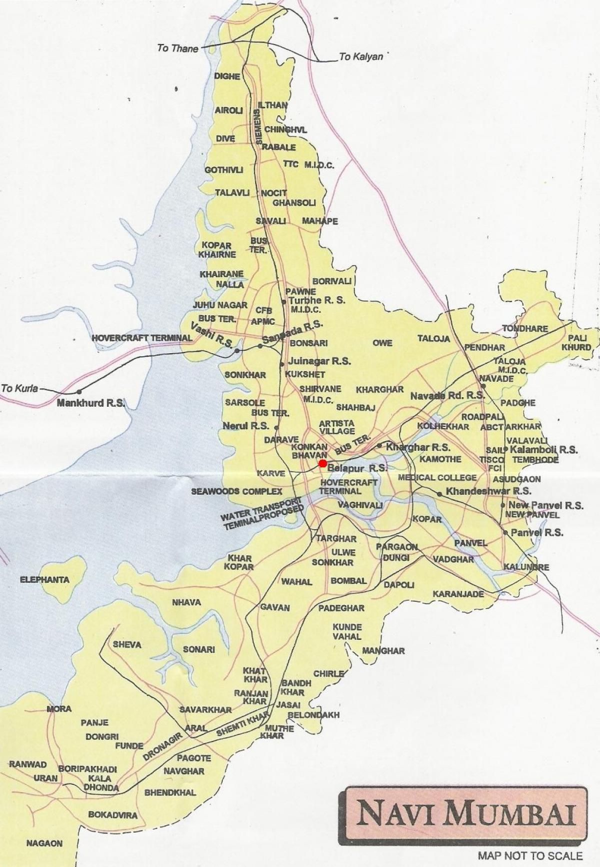 mapa miasta Navi Mumbai