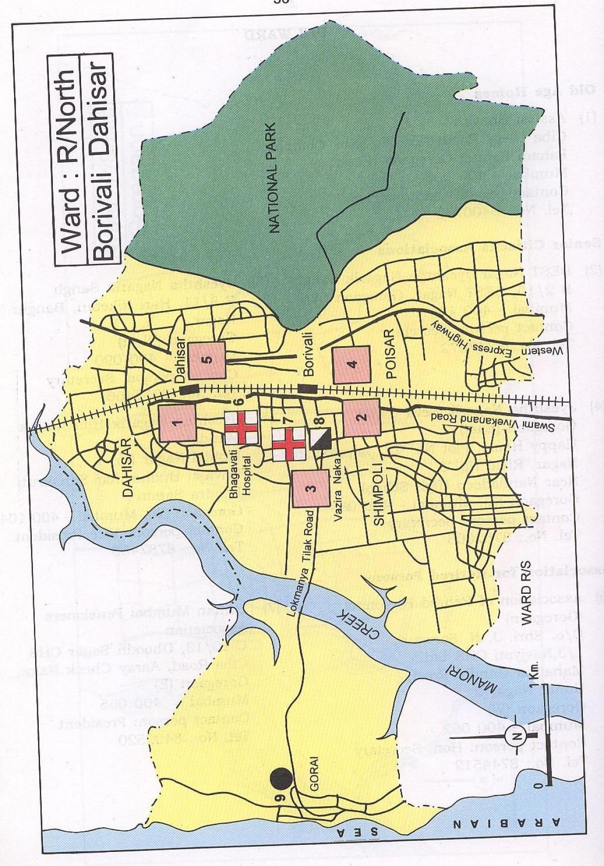 mapa Dahisar Bombaj