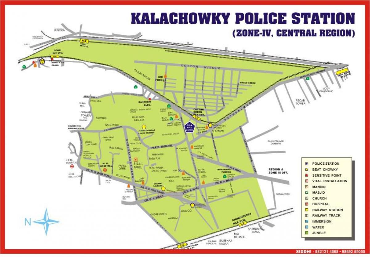 mapa Kalachowki Bombaj