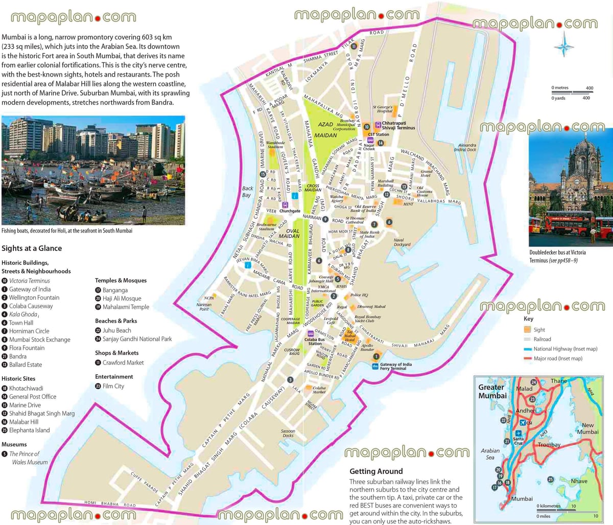 mapa miasta mumbai (Bombaj)