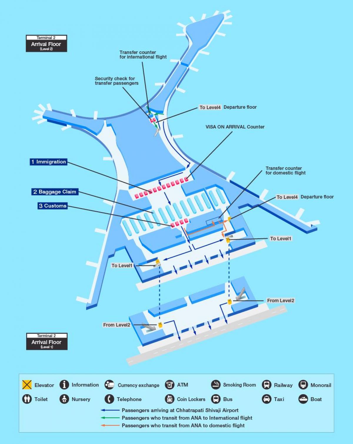 mapa Międzynarodowy port lotniczy w Bombaju