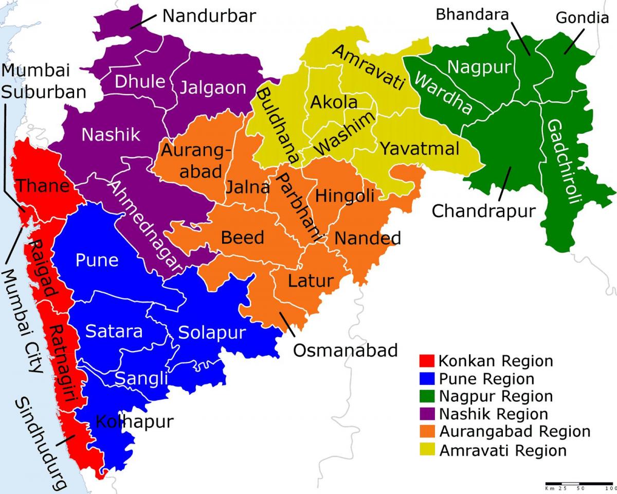 mapa Mumbai, Maharashtra, z