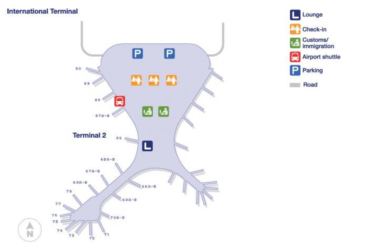 terminal 2 na lotnisku w Bombaju mapie