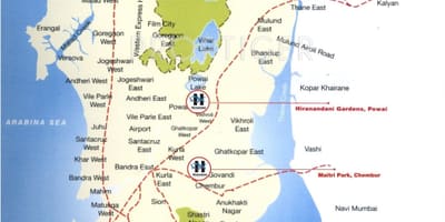 Mapa Колаба w Bombaju