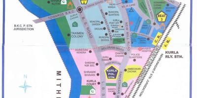 Mapa Bombaju Курла