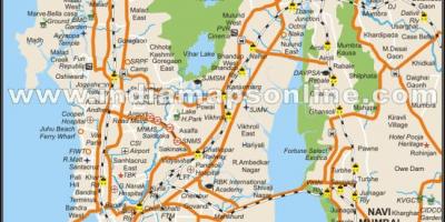 Mapa fizyczna Bombaj