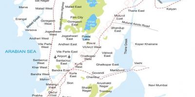 Bombaj państwowego mapę