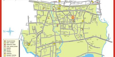 Dzielnicy miasta mumbai (bombaj) mapie