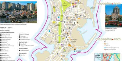 Mapa miasta mumbai (Bombaj)