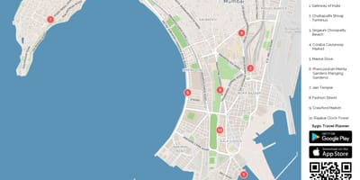 Mapa Południowej Bombaj