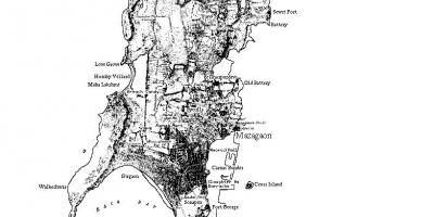Mapa Bombaju wyspa